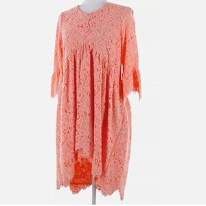 Marco Bologna Pink Empire Waist Pintuck High-Low Flare Dress Retail $1130 - NWT